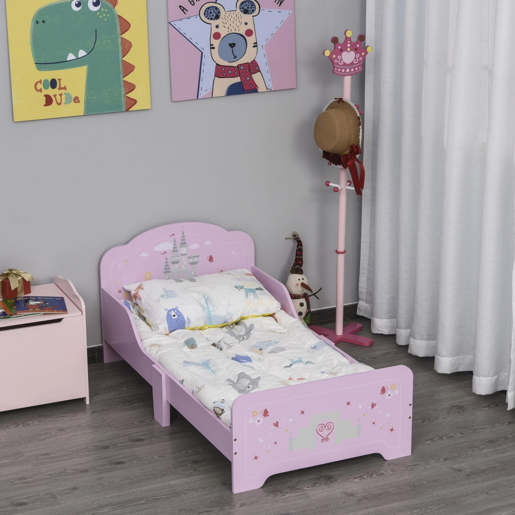 Letto Singolo Bambina con Testiera ¨C Zephmum ¨C Rosa 140x70 cm