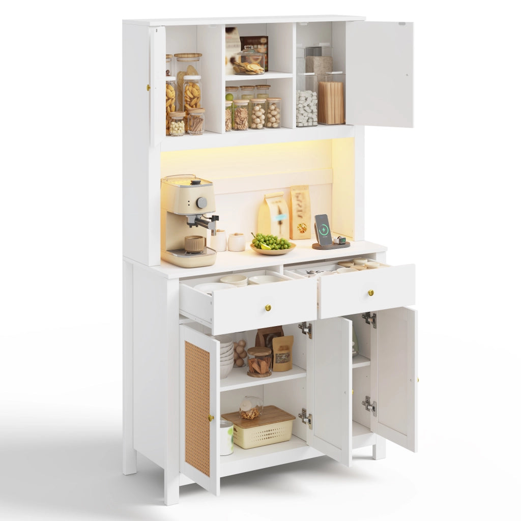 Mobile contenitore multiuso ¨C Minimal ¨C Bianco, 5 ante, 2 cassetti, 100x40x180 cm