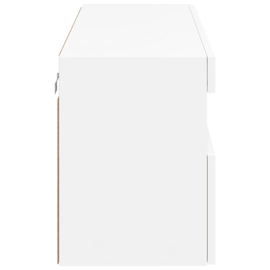 Mobile TV multimediale scaffale TV credenza mobile TV sala da pranzo soggiorno camera da letto mobile da parete con luci LED 100 x 30 x 40 cm bianco 02_0027835