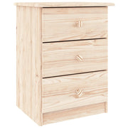 Comodino | Armadio da Notte | Mobiletto da notte ALTA 41x35x55,5 cm in Legno Massello di Pino