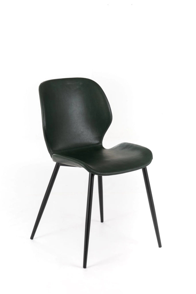 Set 4 Sedie 55x45xH83 cm in Soft-Touch Diana Verde Scuro