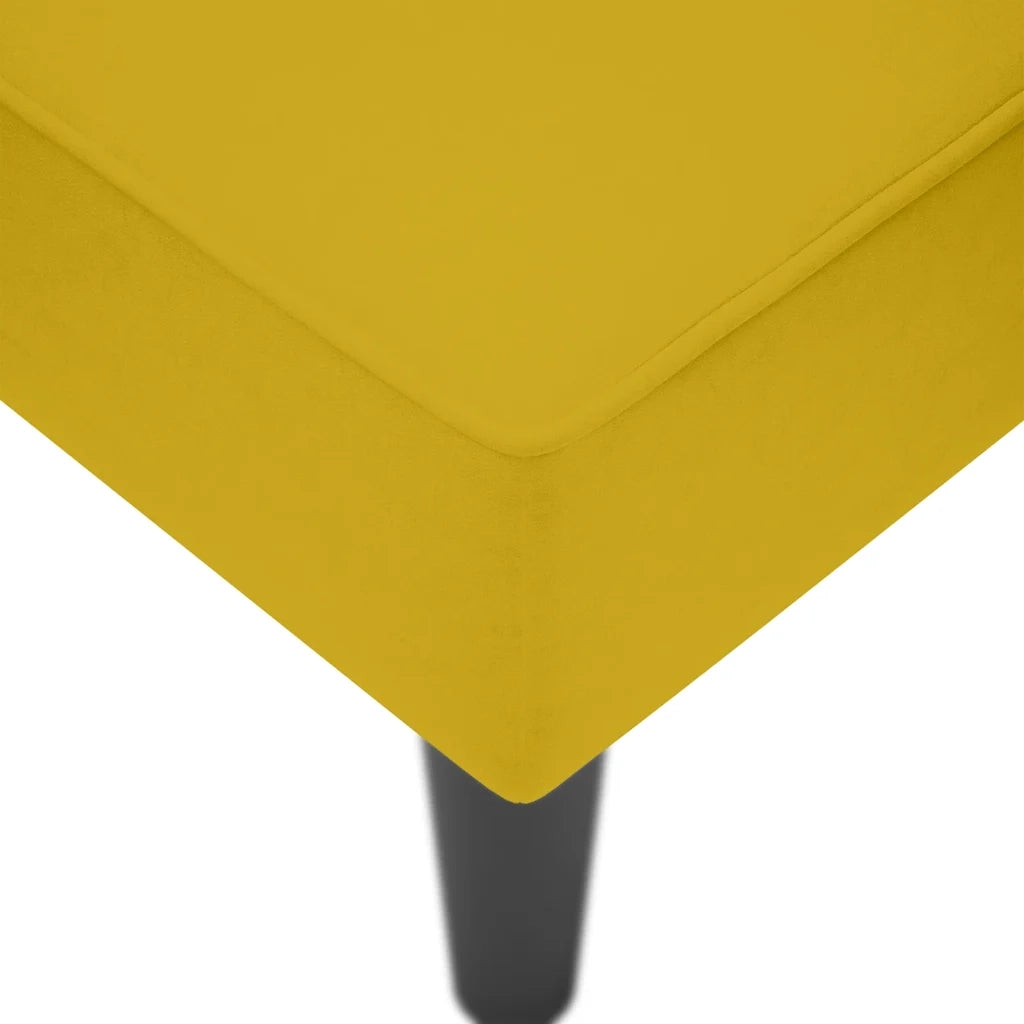 Sdraio con Bracciolo Destro in Velluto Giallo