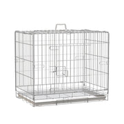 Gabbia Trasportino per Cani Gatti 61x43x53 cm Pieghevole in Metallo
