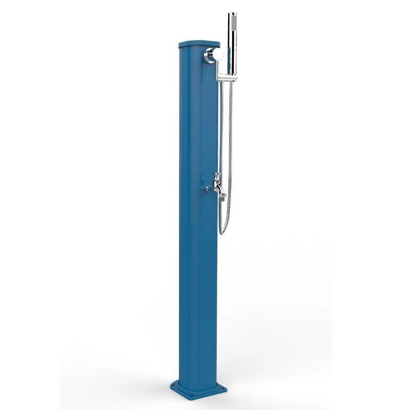 Doccia Solare In Alluminio Jolly Go 17,5Lt Con Doccetta Mobile E Lavapiedi Colore Blu Cv-Jg180/5012