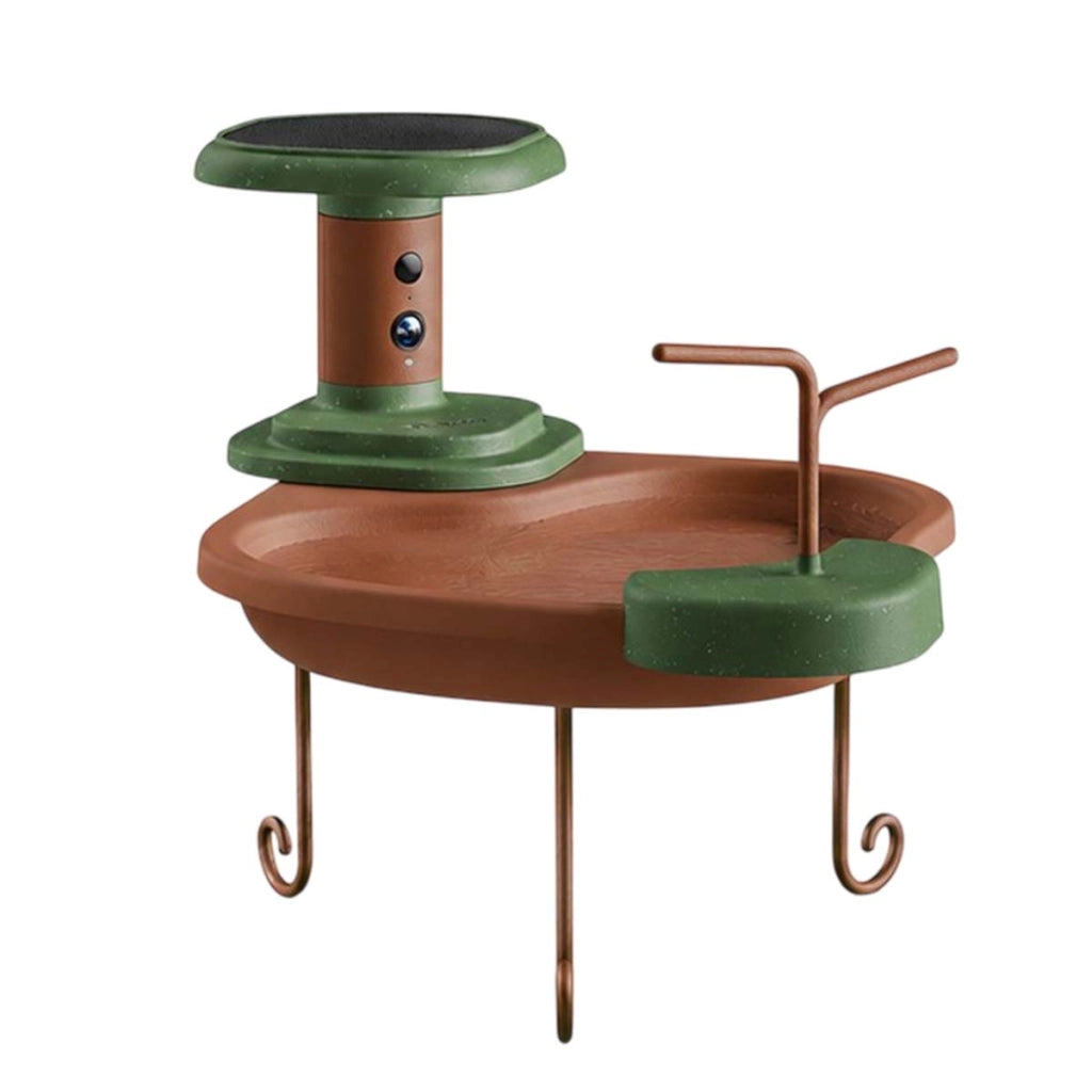 Bagno per Uccelli Smart con Fotocamera Solare Full HD / IA Integrata Multicolore Birdfy