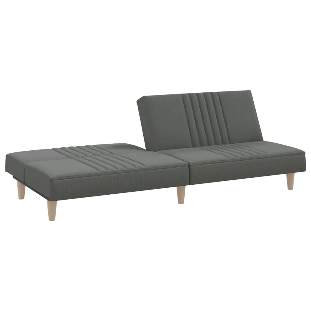 Divano letto 200 x 89 x 70 cm tessuto grigio scuro 02_0019838
