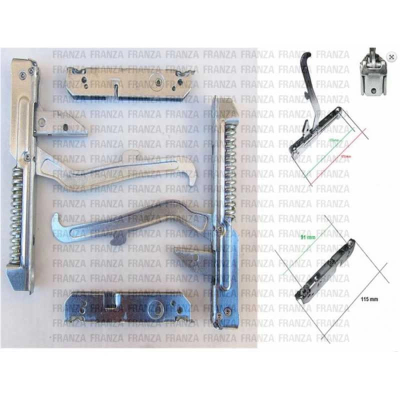 KIT 2PZ CERNIERE MOLLE PORTA FORNO ARISTON INDESIT STAR CON RULLINI - Ariston Indesit