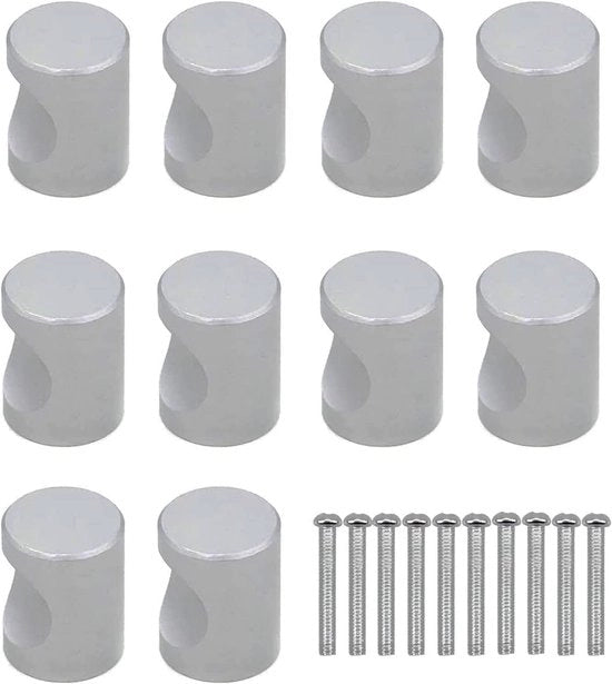 Maniglie a punta smussata per carico - Argento - set da 10 - Alluminio