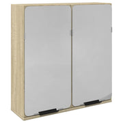 Mobile Bagno | Armadio da bagno con Specchio Rovere Sonoma 64,5x20x66,5 Truciolato