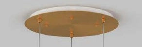 SOSPENSIONE OTTONE SAT. 8 LUCI TONDA VETRI BRONZO 1184OS-S8 T-BR