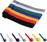 Cinture per cavi in nylon riciclabili - regolabili - 140 pezzi - 110 x 10 mm - autoadesivi - per uso domestico, ufficio, giardino - multifunzionali.