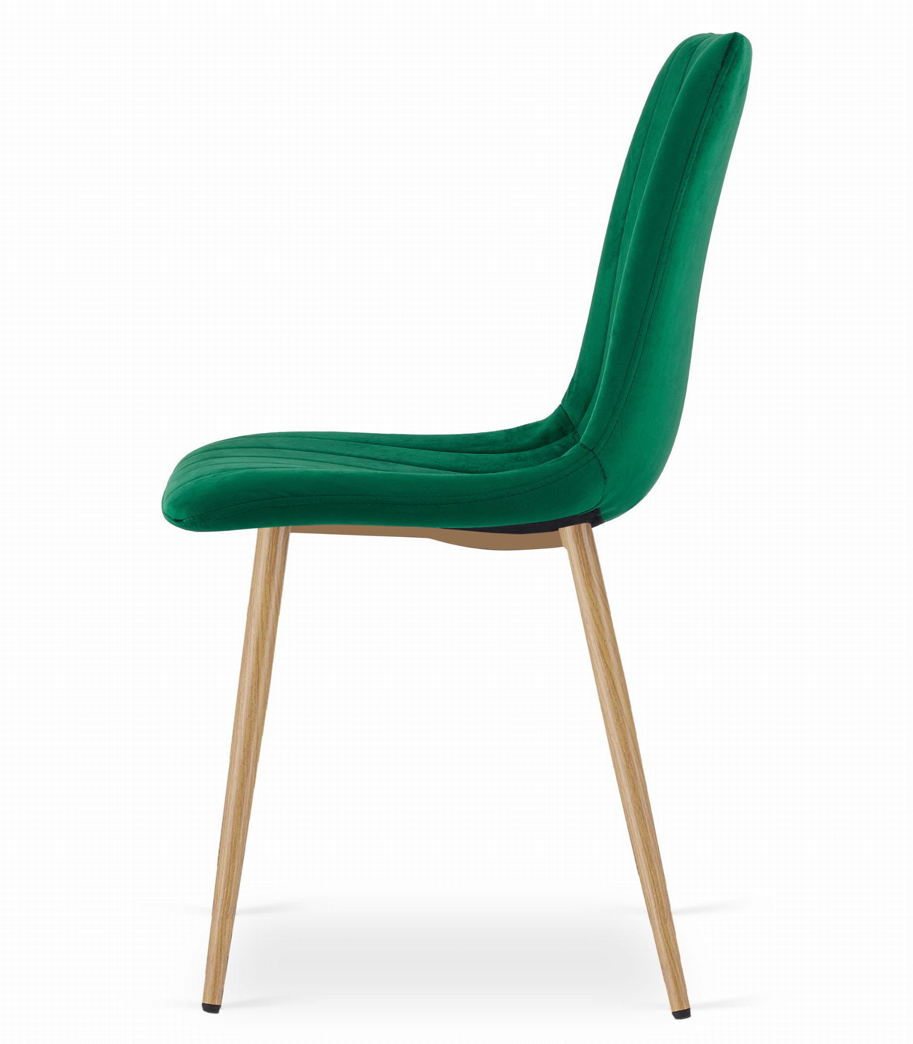 Sedia VALORA JEWA - Velluto verde scuro con gambe in legno x 4