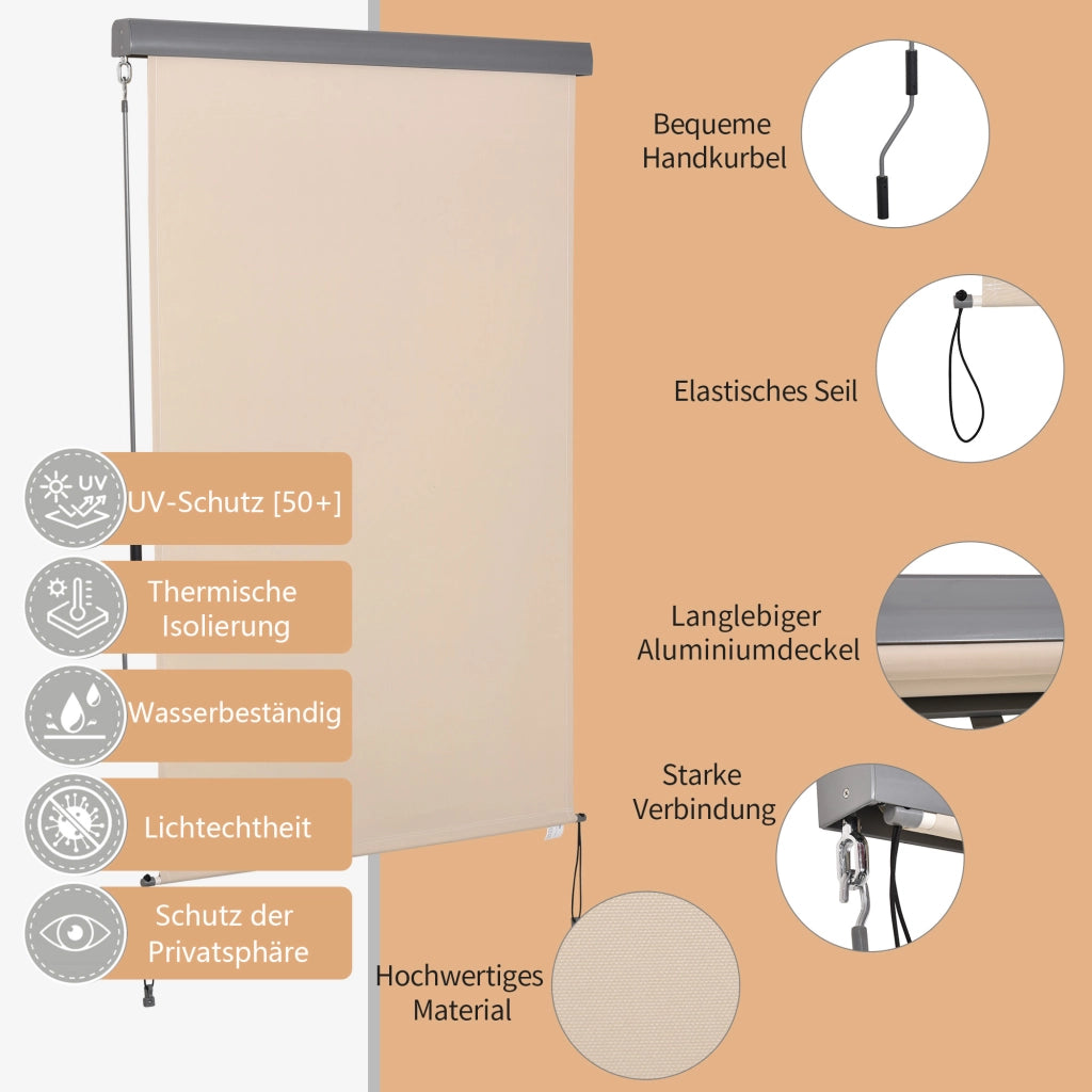 Tenda da balcone verticale ¨C zephmum ¨C crema bianco 200x120 cm