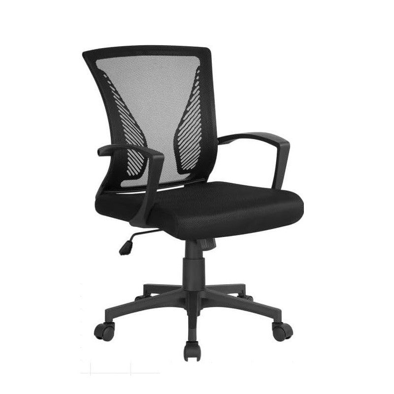 Sedia Ufficio Ergonomica reclinabile  in rete traspirante – Nera - HLD-9090