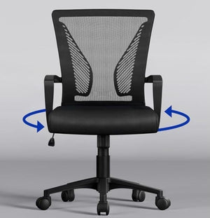 Sedia Ufficio Ergonomica reclinabile  in rete traspirante – Nera - HLD-9090