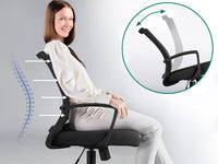 Sedia Ufficio Ergonomica reclinabile  in rete traspirante – Nera - HLD-9090
