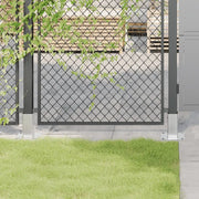 Basi per Pali Quadrate 4 pz Argento 61x61 mm in Acciaio Zincato 42000004