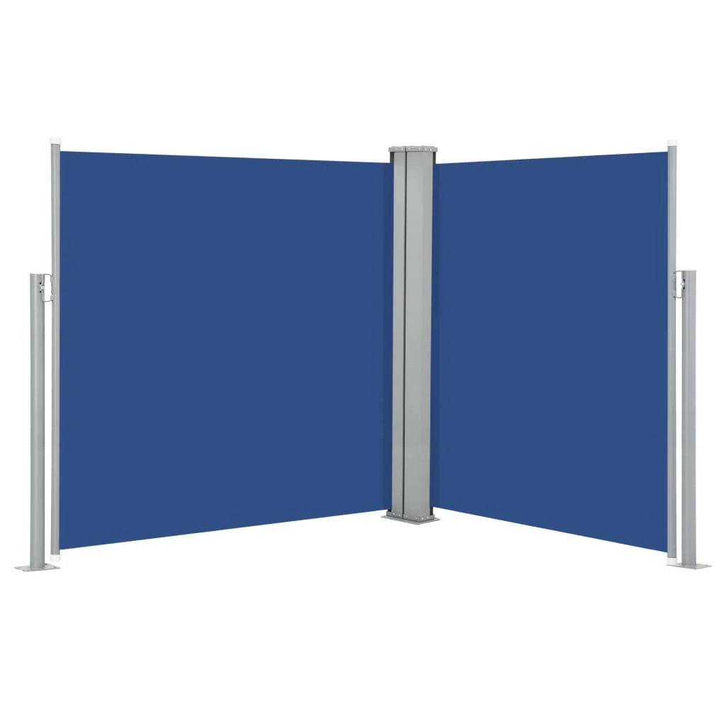Tenda da sole laterale retrattile/schermo privacy per patio giardino terrazza balcone 140 x 600 cm blu 02_0007135