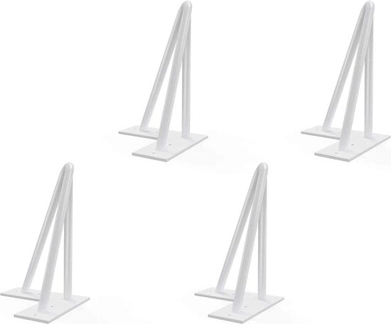 Spine di capelli Tavolo piedi in metallo a forma di hairpin 20 viti e 4 protezioni per le gambe per DIY - tavoli salotto sedie poltrone