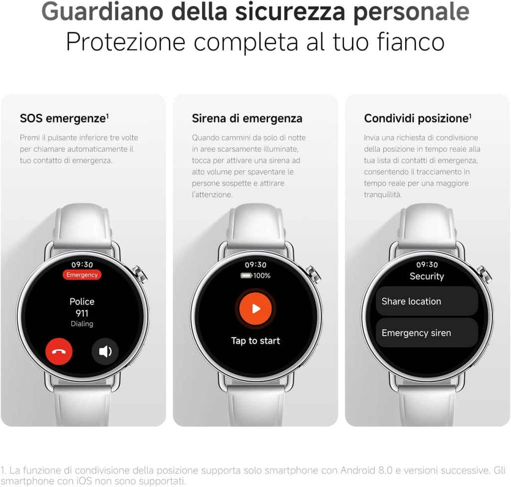 Watch S4 41mm: smartwatch compatto ultra-leggero da 32g, previsione ciclo, controllo della salute con un tap, 150+ modalità sportive, funzioni sicurezza, HyperOS 3, cinturino fluororubber Nero
