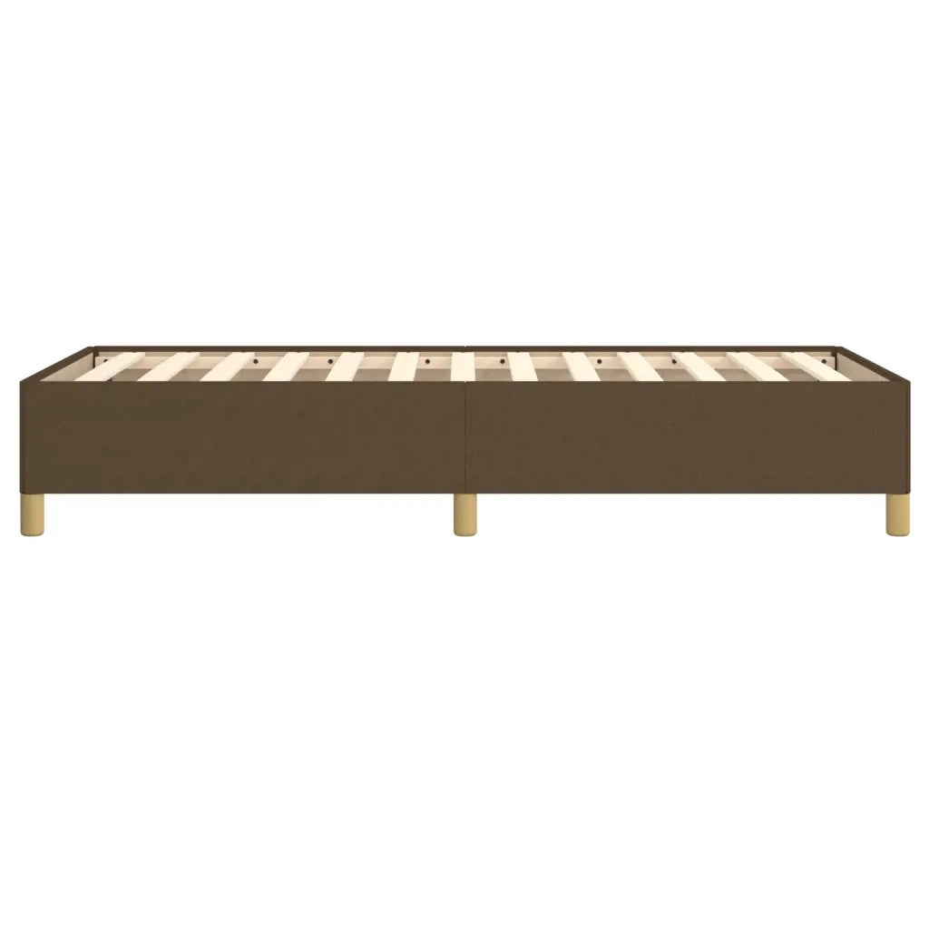 Letto singolo | Letto per adulti | Giroletto senza Materasso Marrone Scuro 100x200 cm Tessuto