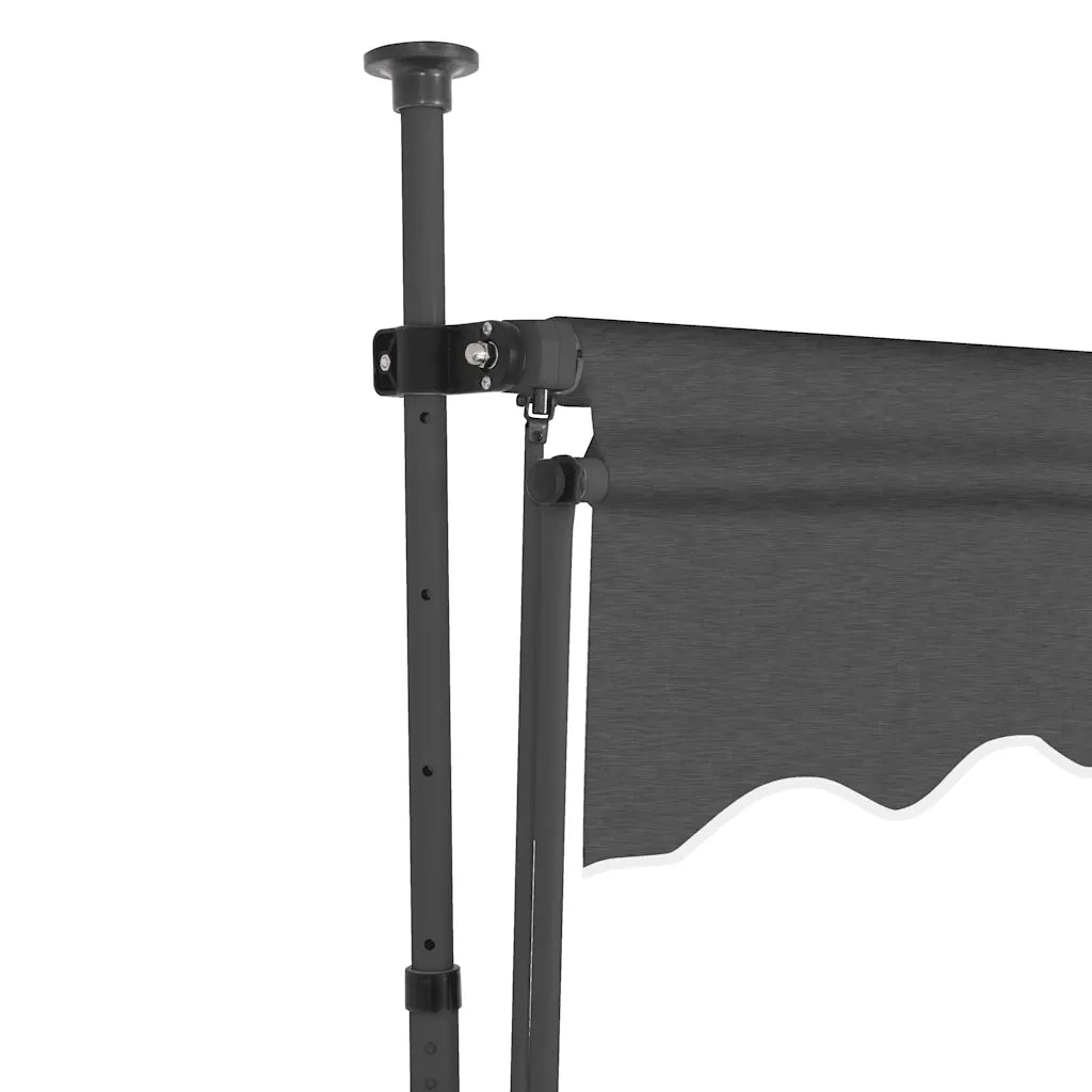 Tenda da Sole Retrattile Manuale con LED 200 cm Antracite 145864