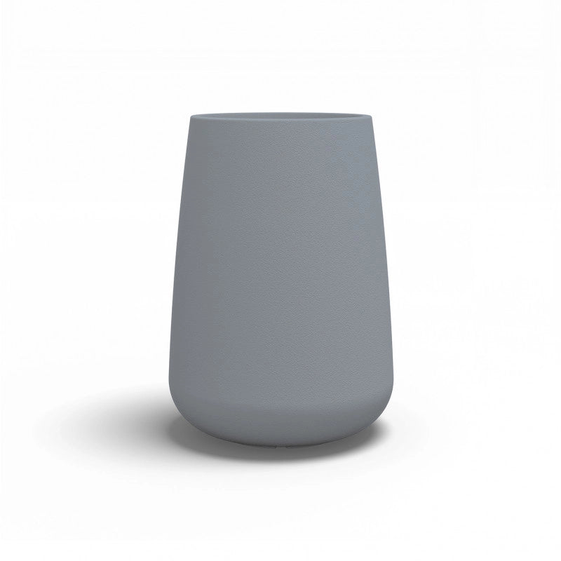 Vaso alto moderno di design Ø43 H75 in polimero grigio resistente per interno ed esterno - Made in Italy - Monacis