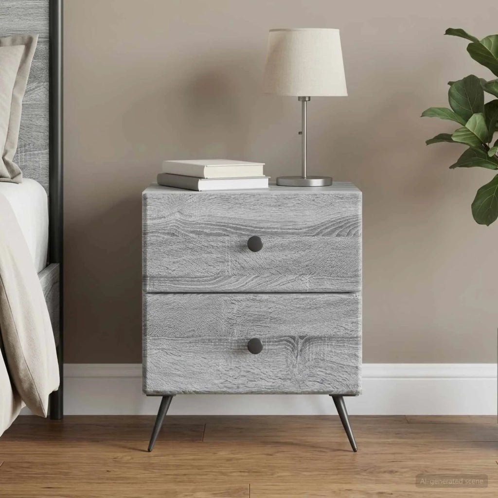 Armadio da Notte Grigio Sonoma 43 x 34,5 x 47,5 cm 895457
