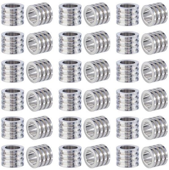 Zuilkralen 30 Stuks - Acciaio Inossidabile - Grosse Gocce 6,5 mm - Crucette a Raggi - Fai da Te con i Gioielli - Supporto per Crucette 7,4 x 7,2 x 1,7 cm
