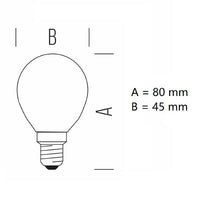 LAMPADINA GOCCIA CUPOLA ARGENTATA LED 4,5W LUCE CALDA 2700K 400 LUMEN E14 BOT
