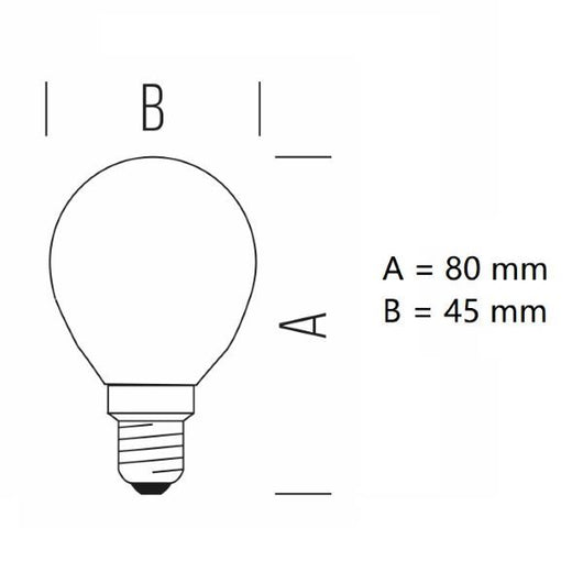 LAMPADINA GOCCIA CUPOLA ARGENTATA LED 4,5W LUCE CALDA 2700K 400 LUMEN E14 BOT