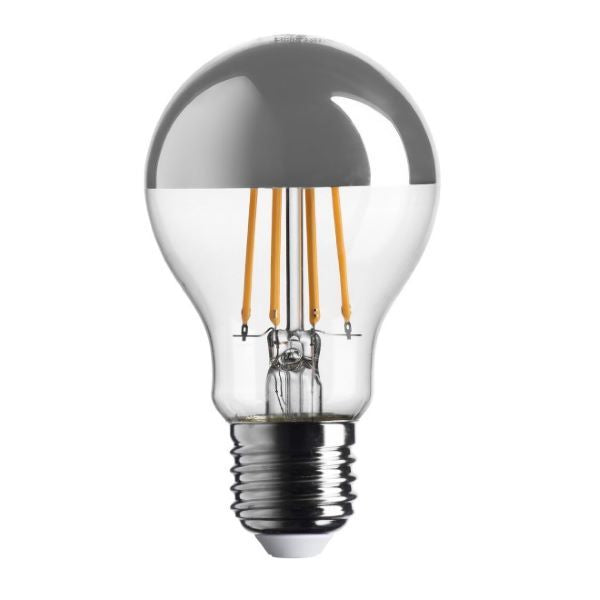 LAMPADINA GOCCIA CUPOLA ARGENTATA LED 7W LUCE CALDA 2700K 680LM E27 BOT
