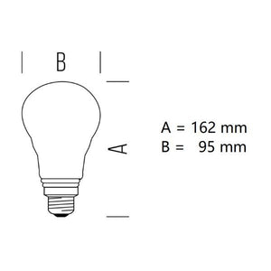 LAMPADINA GOCCIA A LED 22W LUCE NATURALE 4000K 3452 LUMEN E27 VETRO SATINATO BOT