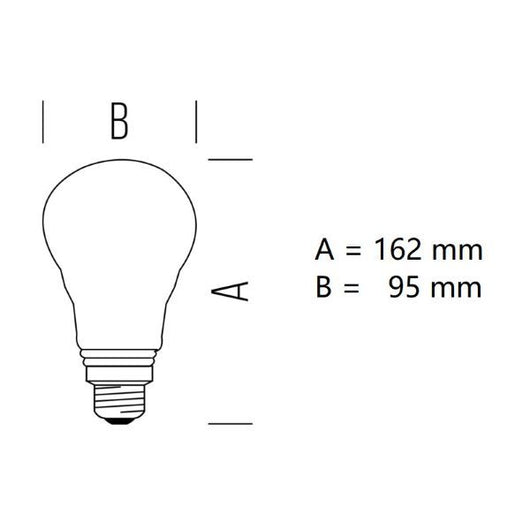 LAMPADINA GOCCIA A LED 22W LUCE NATURALE 4000K 3452 LUMEN E27 VETRO SATINATO BOT