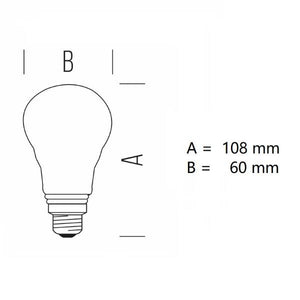 LAMPADINA GOCCIA CUPOLA ARGENTATA LED 7W LUCE CALDA 2700K 680LM E27 BOT