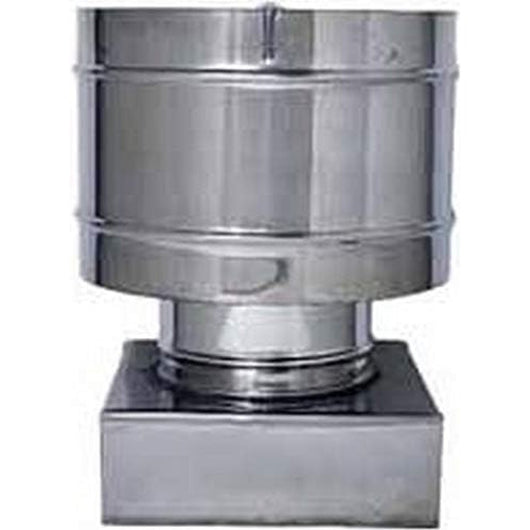 Comignolo antivento base quadrata 25x25 cm in acciaio inox