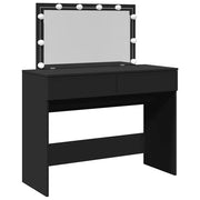 Toeletta | Tavolo da Trucco con LED Nero 100x40x120 cm