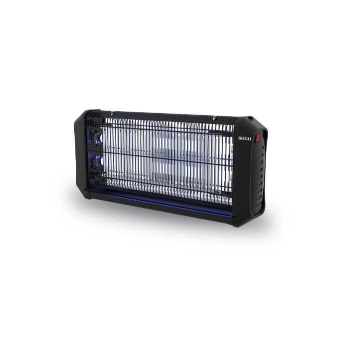 Lampada antizanzare elettrica UV LED 100m², griglia ad alta tensione 1600-1800V con vassoio estraibile - Sogo
