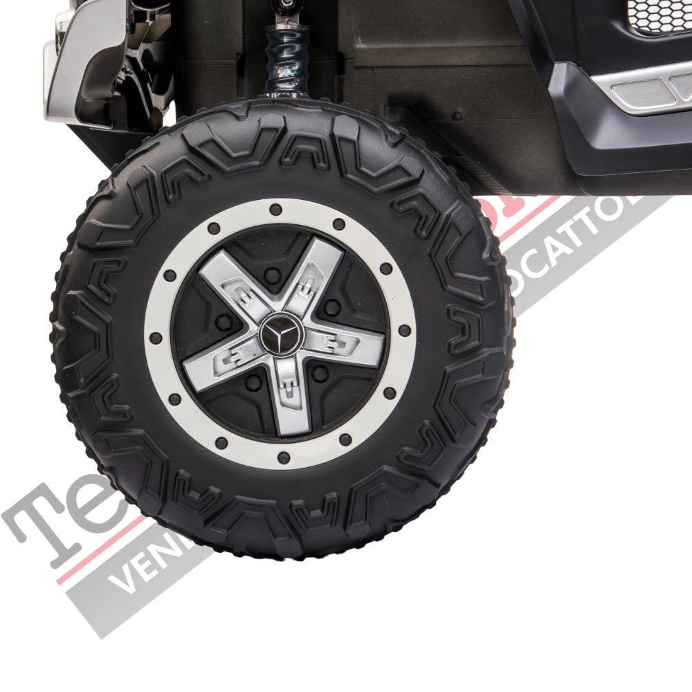 Auto Elettrica per Bambini Mercedes Unimog 12V 2 Posti Monitor Touchscreen Mp4-Rosa