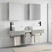 Set di Armadi da Bagno 5 pcs Grigio Cemento 53 x 15,5 x 70 cm 3406330
