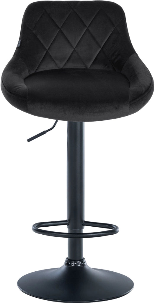 Sgabello da bar Lazio Velvet nero,nero