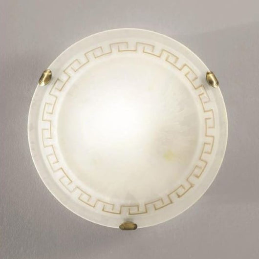 PLAFONIERA DA SOFFITTO IN VETRO AMBRATO DIAMETRO 4O CM 2XE27 TRECENTO FAN