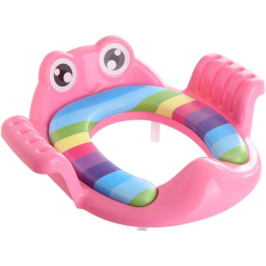 Pink toddler potty - sedile wc imbottito per bambini, con motivo
