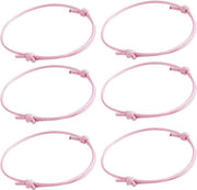 50 pezzi di bracciali per amicizia con cerniera in poliestere per donne e ragazze - fatti a mano e regolabili - bracciali rosa protettivi e fortunati