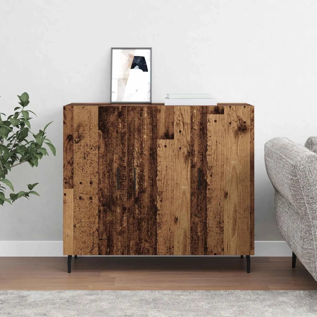 Credenza | Madia | Buffet da pranzo | Armadio da pranzo Legno vecchio 90 x 34 x 80 cm Legno multistrato