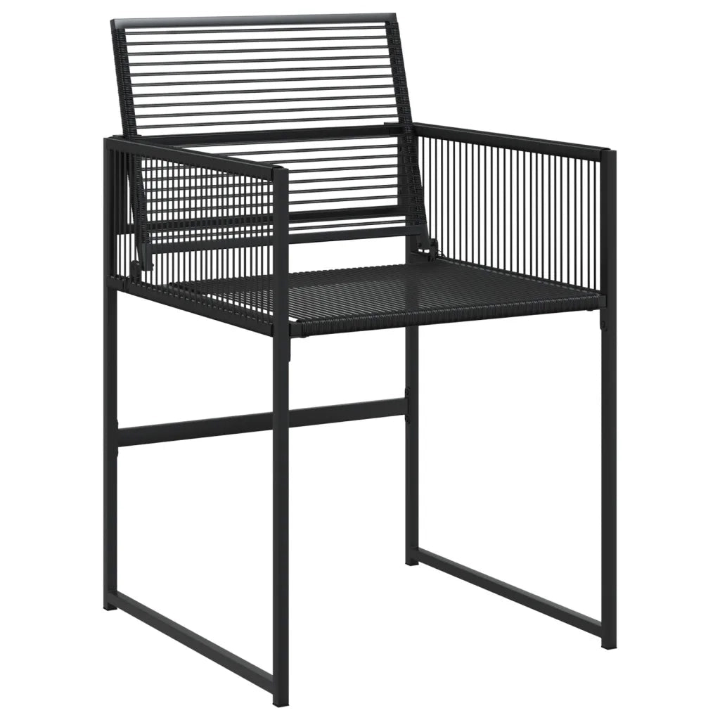 vidaXL Sedie da Giardino 4 pz Nere in Polyrattan