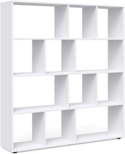 Scaffale Pilar, Bianco, 131.6 x 143 cm, per una suddivisione flessibile degli spazi e la conservazione dei libri