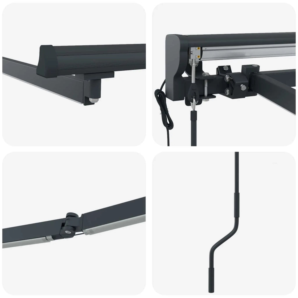 Telaio tenda elettrica con LED Antracite 3,5 x 2 m Alluminio 42024847