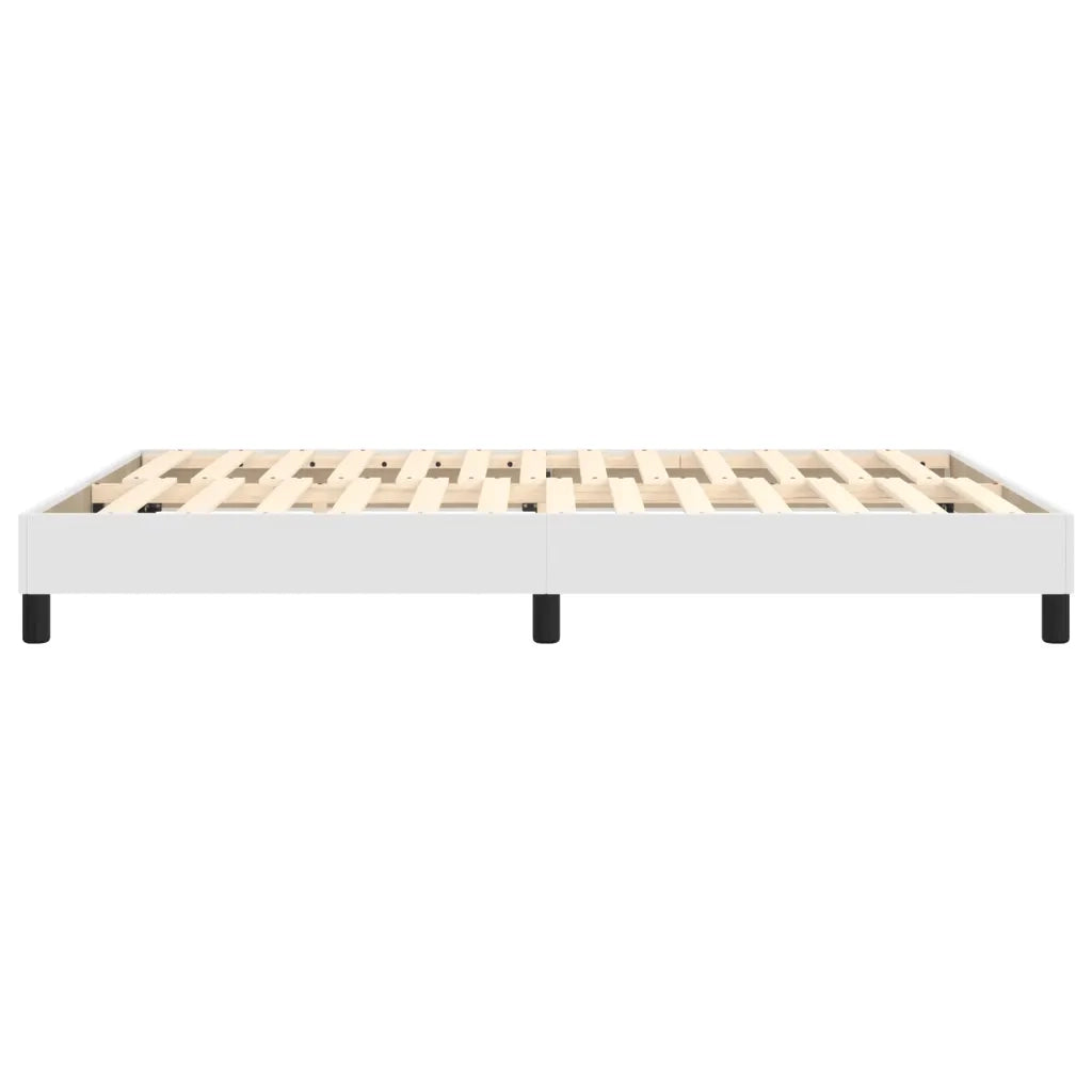 Struttura Letto a Rete a Molle-Giroletto Bianco 140x200 cm in Similpelle 645278