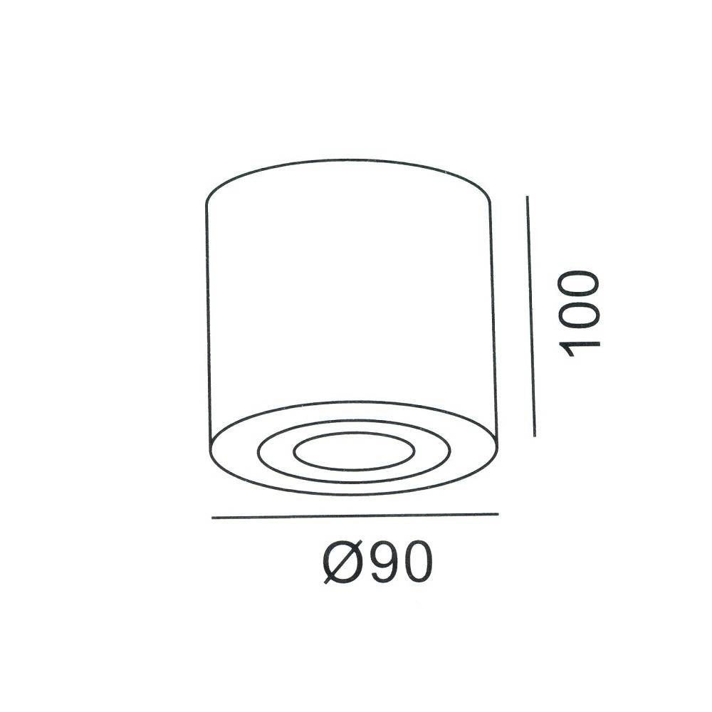 Trade Shop - Faretto Lampada Soffitto Bagno Vasca Box Doccia Portalampada Gu10 Impermeabile Ip65 - Marrone